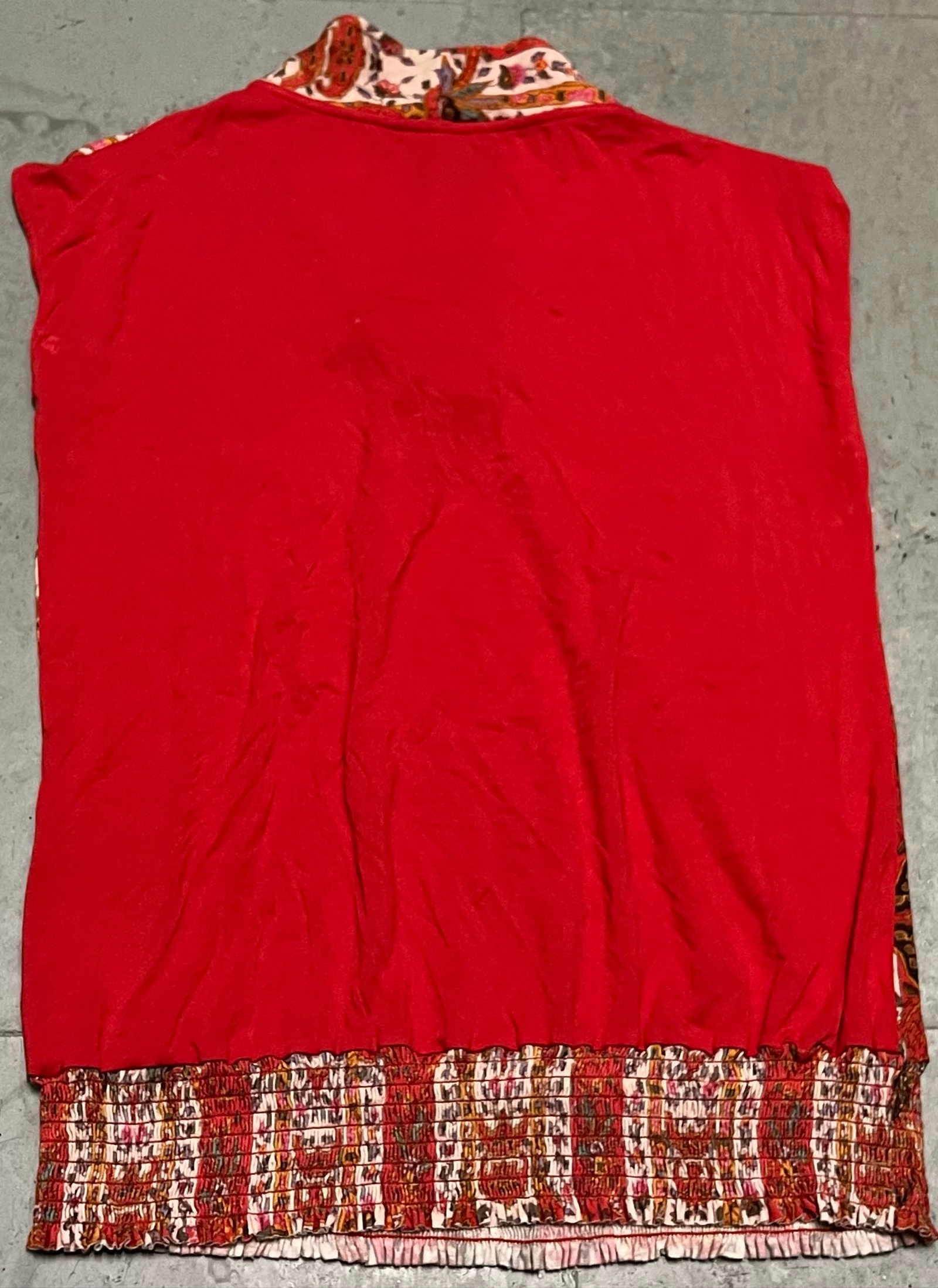 Rode bedrukte asymmetrische T-shirt – photo 2